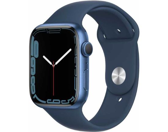 Умные часы Apple Watch Series 7, 45 мм, регулируемый, GPS, Aluminium Case, синий омут